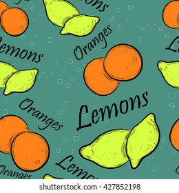 Citrus seamless pattern for your design.