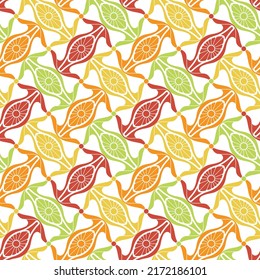 Citrus seamless repeating pattern with colorful oranges, lemons, limes, and grapefruits on a white background. Red, yellow, green candy style. Graphic textile texture. Modern citrus fabric.