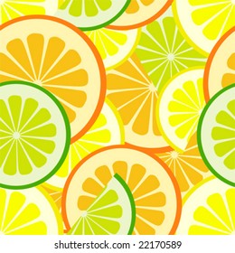 citrus seamless vector pattern