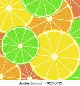 Citrus seamless vector pattern background wallpaper