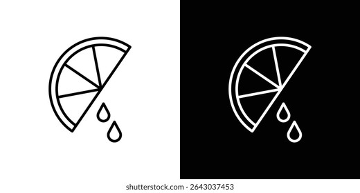 Citrus slice icon Flat style logo vector. perfect for UI designs