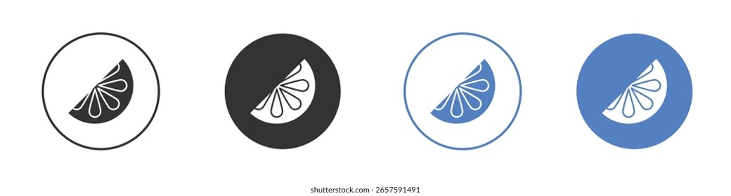 Citrus ícone de fatia logotipo desenhos gráficos