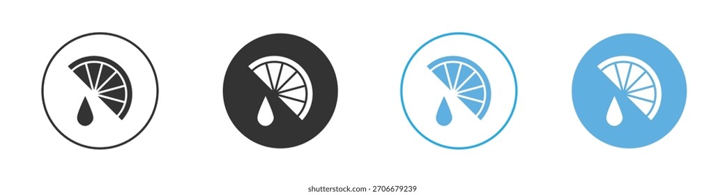 Citrus Slice Symbol Logo Template Design Set