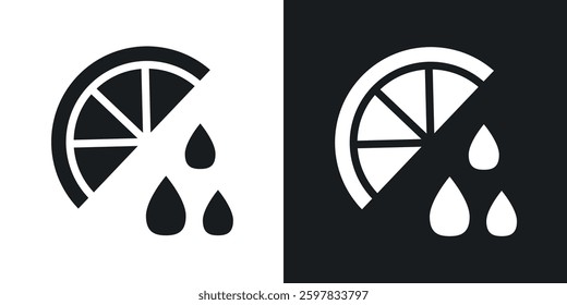 Citrus slice icon symbol collection on white background.