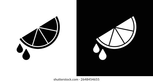 Citrus slice icon symbol collection. Flat vector stock illustration.