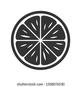 Citrus slice icon. Vector illustration.