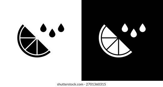 Zitrusscheiben-Symbol. Vektorgrafik. Flaches Design.