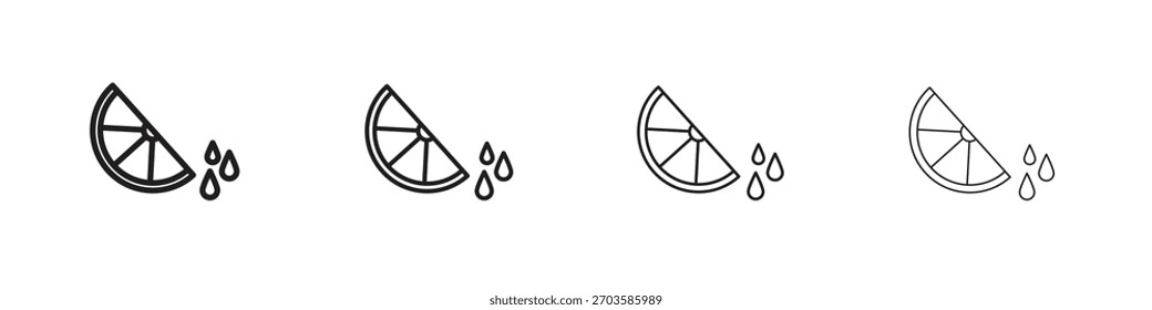 Citrus Slice Symbole Symbol Vektorelemente für Infografik Web