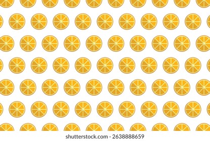 Citrus slice oranges fruit pattern background vector