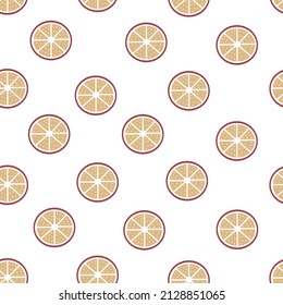 Citrus slice oranges fruit seamless pattern background