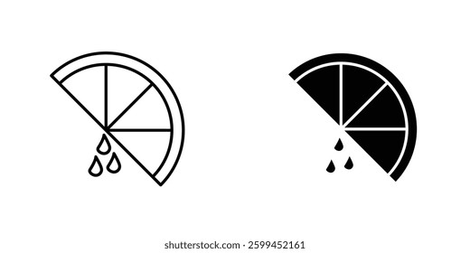 Citrus sliceicons for ui. vector illustration