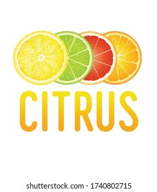 Vector de diseño de logotipos para cortes de cítricos