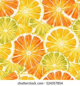 Citrus slices seamless