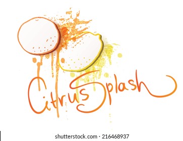citrus splash vector bright background