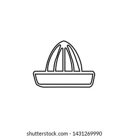 Citrus squeezer icon. Fruit juicer sign