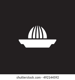 Citrus squeezer icon vector, Juice Extractor solid flat sign, pictogram isolated on black, logo illustration