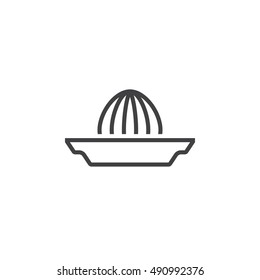 Citrus squeezer line icon, Juice Extractor outline vector sign, linear pictogram isolated on white. logo illustration