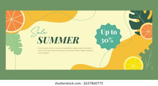 citrus summer sale banner design