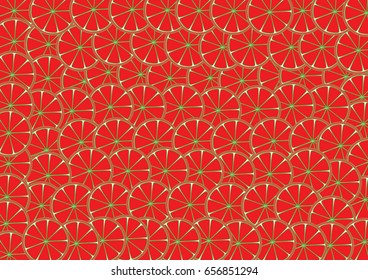 Citrus texture background with slices of orange, lime,lemon. Vector Illustration.
