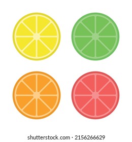 Citrus vector icon on white background