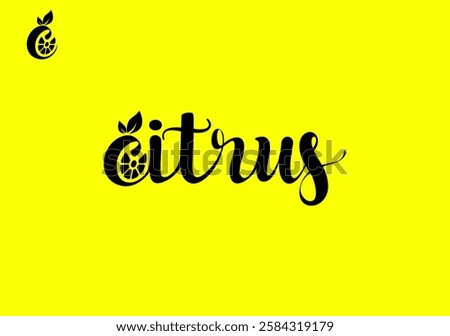 citrus wordmark logo vector template