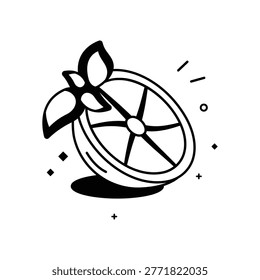 Citrus Zest Vector Fill outline Icons Eps 10 File