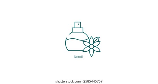 Citrusy Neroli Floral Aromatic Essence Vector Icon