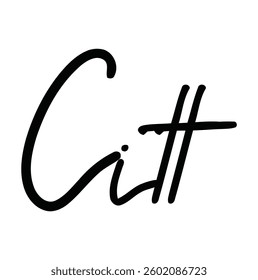 citt text for T-shirt and other use on white background.