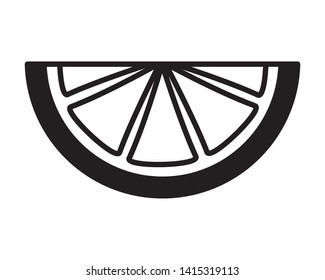 citurs fruit lemon slice on white background vector illustration