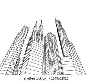 city 3d illustration