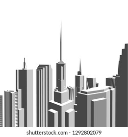 city 3d illustration