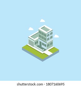 City 3D Realistic Illustration Vector Logo