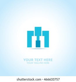 City abstract emblem, design concept, logo, logotype element for template.