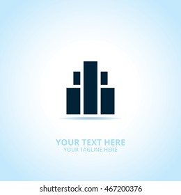 City abstract emblem, design concept, logo, logotype element for template.