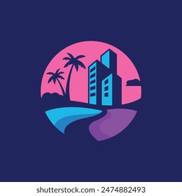 city abstract logo modern style