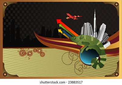 city abstract vector composition