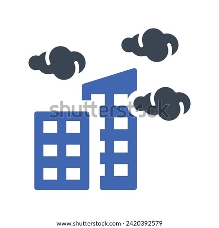 City air pollution Icon, Vector Graphics