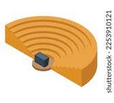City amphitheater icon isometric vector. Travel building. Old architecture