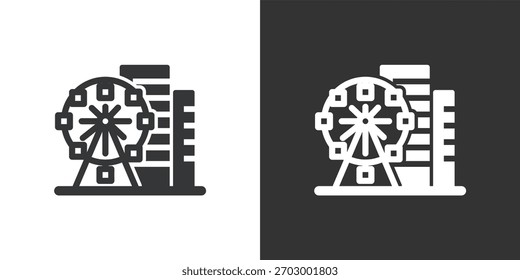 City Amusement Park icon. Solid glyph series icon