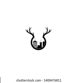 city antlers logo design vector