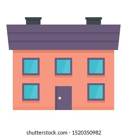 City apartment house icon. Flat illustration of city apartment house vector icon for web design