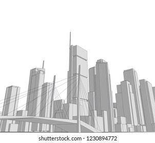 city architecture 3d
