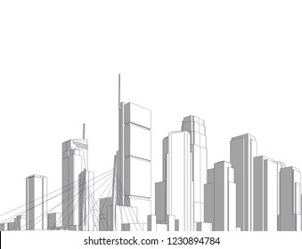 city architecture 3d