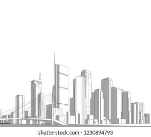 city architecture 3d