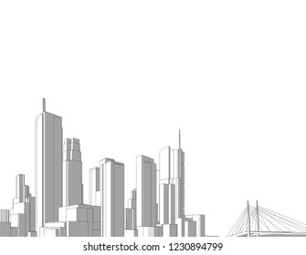 city architecture 3d