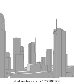 city architecture 3d