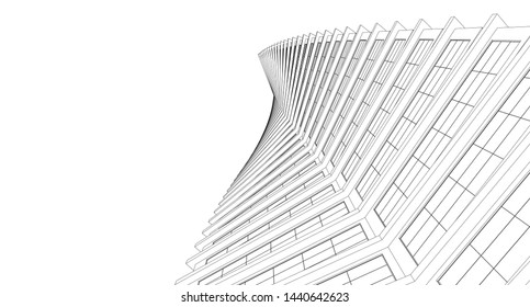 
city ​​abstract architecture 3d graphics