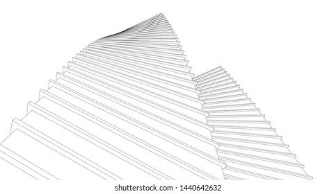 
city ​​abstract architecture 3d graphics