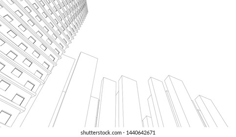 
city ​​abstract architecture 3d graphics