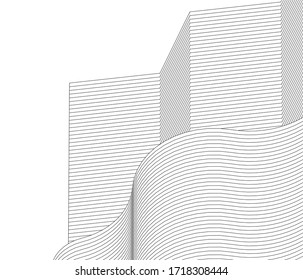 
city ​​abstract architecture 3d illustration vector background
